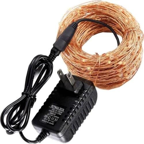 10/20/30/50/100M Christmas LED String Lights Wedding Garland Lights Plug in Copper Fairy Lights For Bedroom Patio Garden
