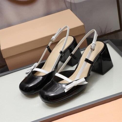 Bow Women Sandals Genuine Leather Zapatillas Mujer Luxury Designer Women Shoes Narrow Band Chaussure Femme High Heel Sandalias