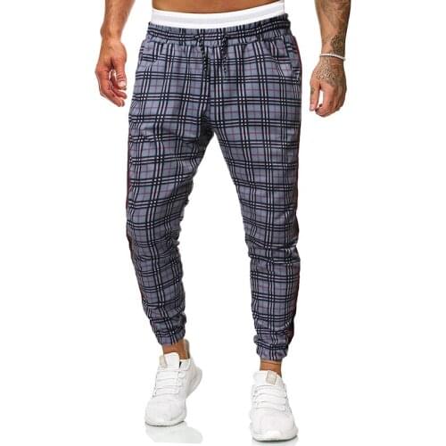 Plaid pants men fashion Hip hop joggers streetwear sweatpants for men harem pants men Casual loose trousers Mens pants
