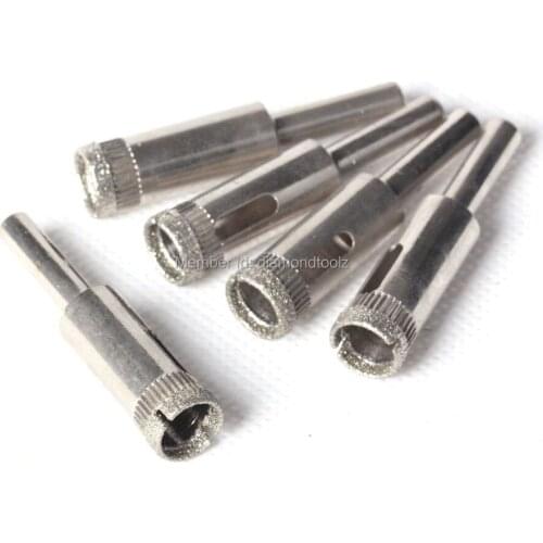 Talentool 20pcs Diamond Coated Drill Bit Hole Saw for Drilling Ceramic Glss Tile 10mm/12mm dremel powder tool use