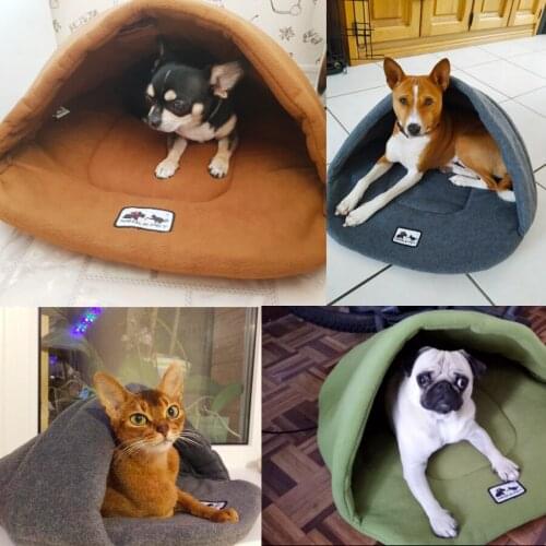 High Quality Warm Sleeping Fleece Dog Bed 6 colors Soft Material keep Warming dog nest Pet Cat Small Dog Puppy Sleeping Bag
