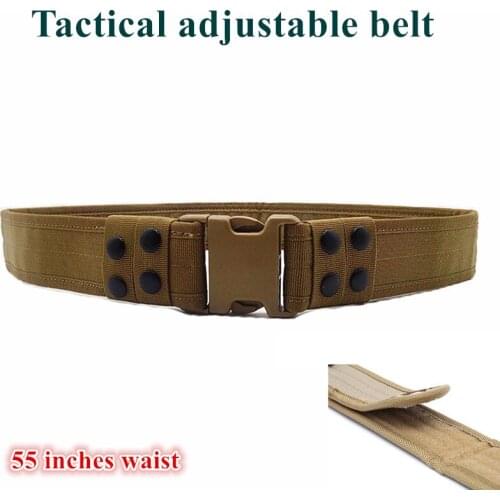 High-durability Constructed Metal Detecting Outdoor Tactical Belt 54inch Can Adjustable Large Waistline Digger Belt