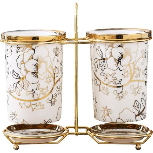 NEWYEARNEW Ceramic Cutlery Storage Basket Holder Box Chopsticks Restaurant Kitchen Tools Wedding Gifts