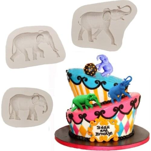 Animal Elephant Silicone Mold Fondant Cakes Decor Tools Silicone Mould Sugarcrafts Chocolate Baking Tool For Cakes Gumpaste Form
