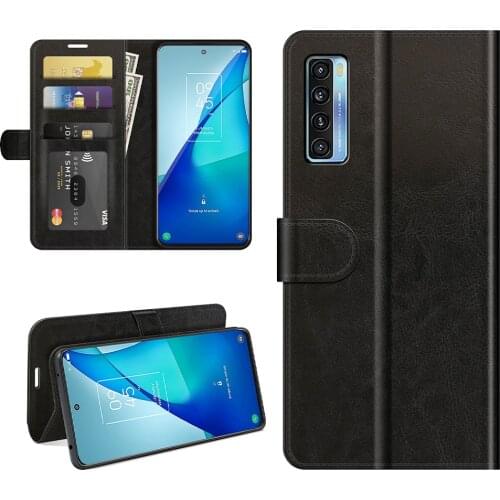 1pcs/lot R64 Wallet Leather Stand PU+TPU Case For TCL 20S/ TCL 20 5G / TCL 20L /TCL 20L