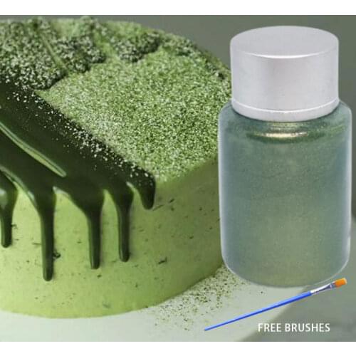 10g Edible Gold Powder Army Green Powder Cake Fondant Chocolate Decoration Powder Pearl Baking Color Dust Edible Glitter Powder
