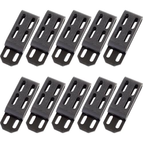 10PCS/LOT Secure-Ex C-Clip Made of 3.0MM Kydex Sheet Belt Loops Large Belt Clip For DIY Knife Sheath Gun Holster with Screws