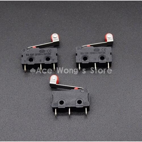 10 Pcs Mini Micro Limit Switch Roller Lever Arm SPDT Snap Action