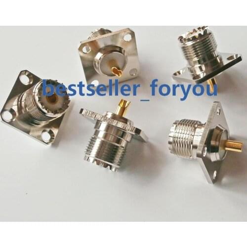 10x UHF Female SO239 Panel Chassis Mount Flange Mount Solder Cup RF Connector