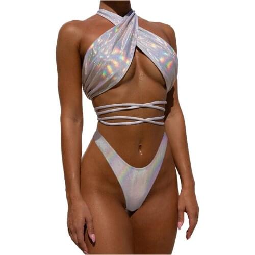 2020 Sexy One Piece Swimsuit Push Up Women High Waist Two Pieces Bikini Brazilian Swimwear Bathing Suit t Beachwear Monokini