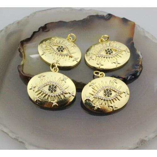 22*17mm 20pcs/lot New fashion cz eyes pendant,popularcubic zircon charmsI,bracelet/necklace accessories jewelry