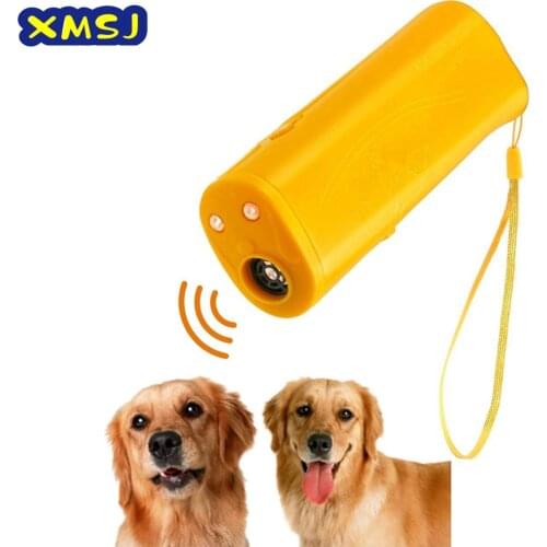 3 in 1 Dog Anti Barking Device Ultrasonic Dog Repeller Stop Bark Control Training Supplies With LED Flashlight