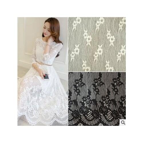 3M/pack weight strand eyelash lace fabric DIY wedding dress accessories material 150cm