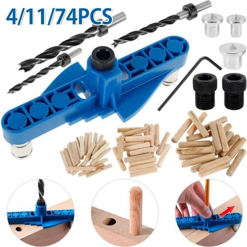 4/11/74PCS Woodworking Straight Hole Punch Locator Straight Hole Punch Locator Hole Punch Positioner For Wood Drilling Tools DIY