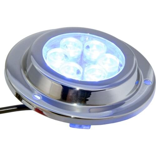 6*2W DC LED Boat Marine Underwater Light Blue Surface Mount Stainless IP68