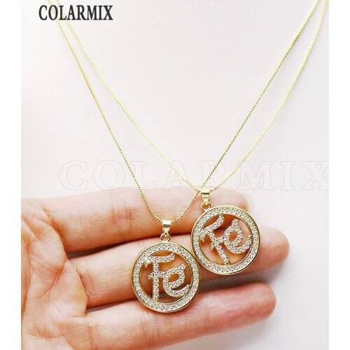 8 Strand Fe charms necklace Pendant necklace jewelry accessories Round charms for women necklace for women New design 7272