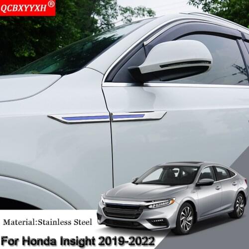 Car Styling Car Side Leaf Plate Decoration Sequins Leaf Board Side Label Stickers Auto Accessories For Honda Insight 2019-2022