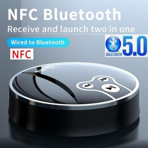 NFC 5.0 Bluetooth Receiver transmit 2 in 1 RCA AUX 3.5mm Optical Coaxial Smart Playback HiFi Stereo Audio Wireless Adapter