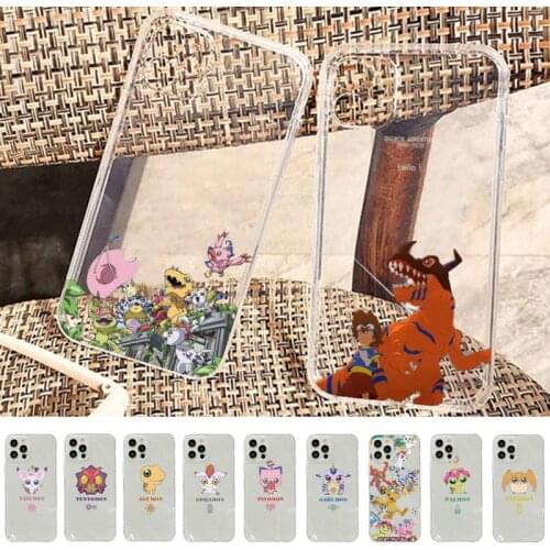 Japanese Anime Digimon Cute monster Phone Case for iPhone 11 12 pro XS MAX 8 7 6 6S Plus X 5S SE 2020 XR case