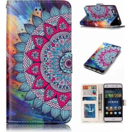 Go2linK For Huawei P8 Lite Case Cover Luxury Flip PU Leather Wallet Stand Phone Case Cover For Huawei P9 Lite