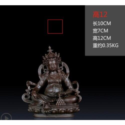 Pure copper Tantric God of Wealth Buddha statue home living room lucky crafts copper ornaments