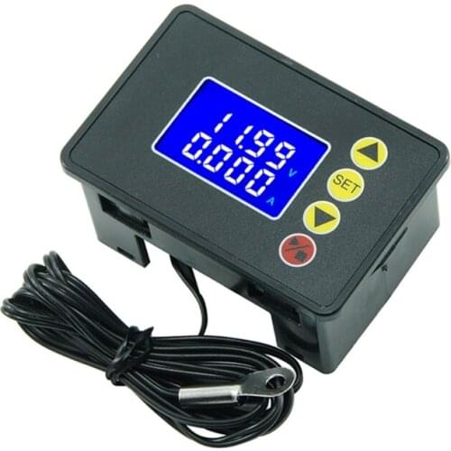 0-100VDC 10A Power Meter Digital Voltmeter Ammeter Wattmeter Temperature Monitor