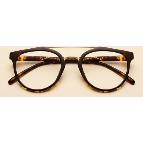 Cubojue Tortoise TR90 Glasses Frame Men Women Double Bridge Eyeglasses Man Fashion Vintage Eyewear for Prescription Spectacles