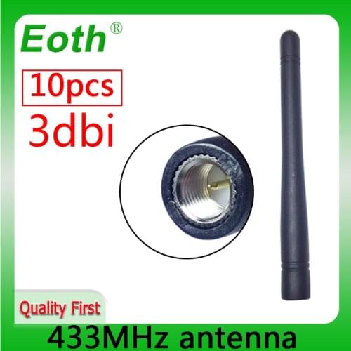 10pcs 433MHz antenna 3dBi SMA Male Connector antenne 433 mhz waterproof directional antena wireless Lorawan antennas watermeter