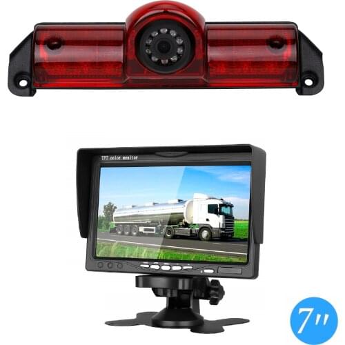 HD 720P Misayaee Brake Light Night Vision Camera+7''monitor for Chevrolet Express van / Chevy Express / GMC Savana (2003-2017)