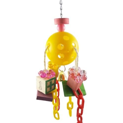 Pet Bird Toy Ball and Chain Foraging Bird Toys Parrot For Cockatiels Budgie Parakeet Birds Toys Pet Toy Accseeories BT036