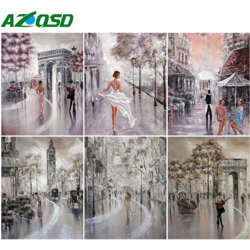 AZQSD Oil Painting By Numbers Portrait Home Decoration 40x50cm Coloring By Numbers Girl HandPainted Coloring Draw Craft DIY Gift