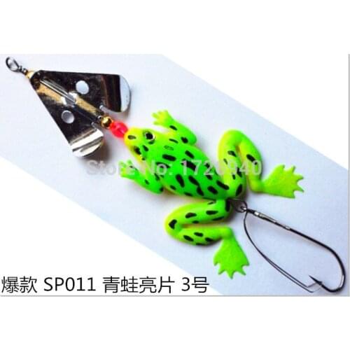 KKWEZVA New Promotions 1 Pc Frog Soft Shiny Silica Gel Lure Bass Crank Bait Tackle Hooks 8 cm Fishing lure