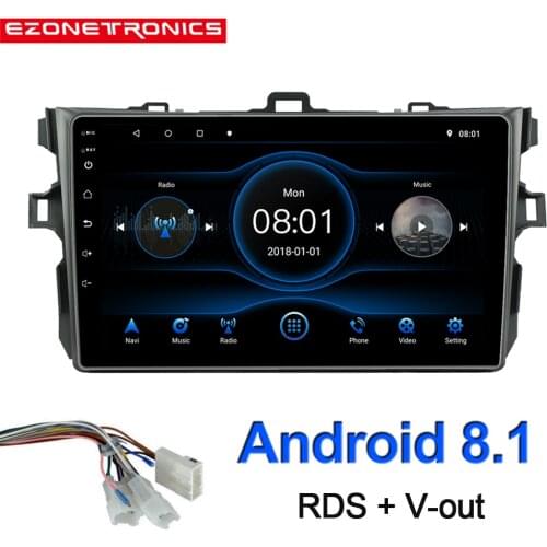 9inch Android 8.1 Car radio Multimedia Video Player Mirror Link Wifi Stereo GPS RDS OBD2 for Toyota Corolla 2008 2009 2010 2011