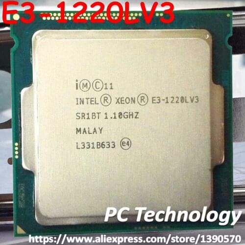 Original Intel Xeon desktop processor E3-1220LV3 4M 1.10GHz Dual core E3-1220L V3 E3 1220LV3 E3 1220L V3 CPU Free shipping