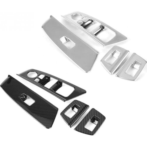 4pcs Car Window Switch Lift Button Frame Cover Trim for BMW 5 series G30 2017 2018