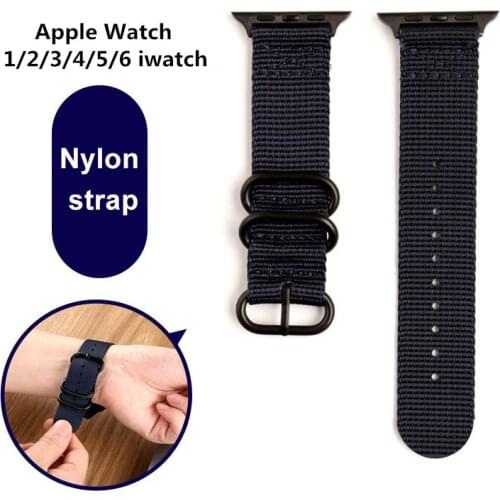 For Apple Watch Band Series 5 4 44mm 40mm Nylon Sport Loop Bracelet strap for iwatch 6 SE 54321 42mm 38mm Wristband accessories
