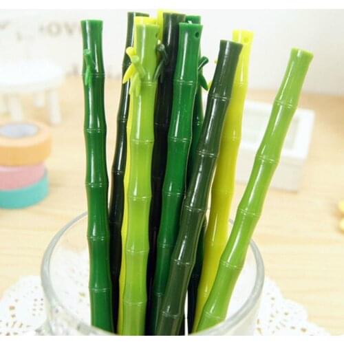 1/2/4/8/12/24 Pcs Cartoon Bamboo Shaped Ballpoint Pen , Student Writing Office Stationery , Wedding Office Gift