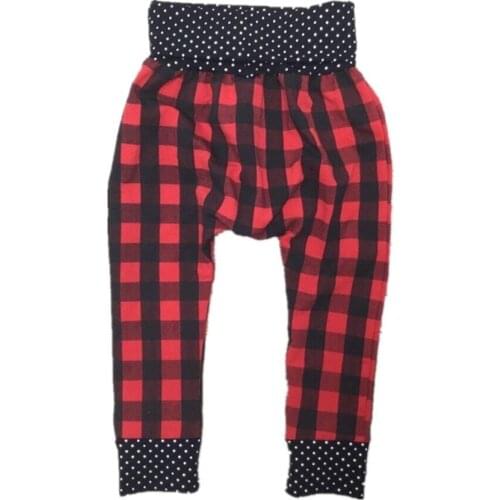 COSPOT Baby Boys Girls Harem Pants Boy Girl Red Plaid Spring Pants Toddler Kids Leggings Bebe Leggings Girls Clothes 2021 50