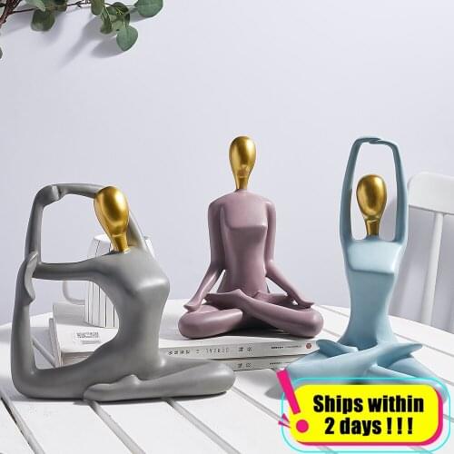 NORDIC BEAUTY SALON CUTE YOGA GIRL SMALL DECORATION CREATIVE HOME LIVING ROOM WINE CABINET DANCE GIRL DECORATION FURNISHINGS