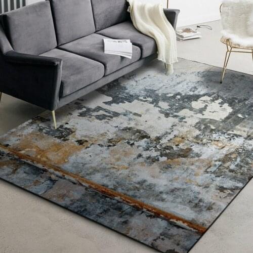 Modern Fashion Retro Old Dark Blue Cement Industrial Wind Kitchen Living Room Bedroom Bedside Carpet Floor Mats