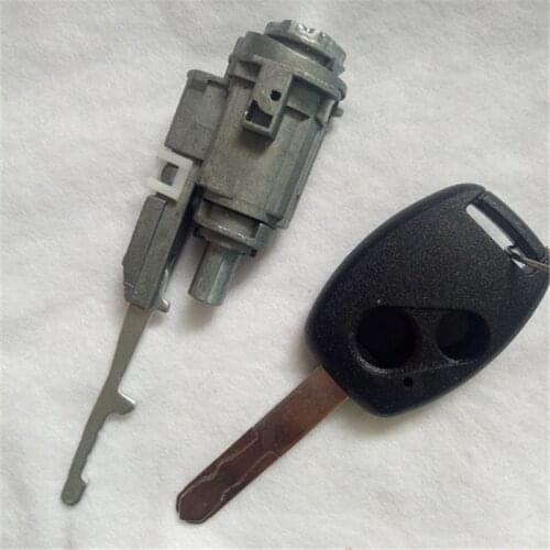 DAKATU 2 Button ignition Lock Cylinder Auto Door Lock Cylinder For Honda CRV Accord Fit City door lock cylinder