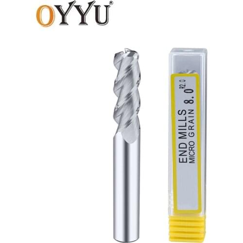 3F Corner Radius End Mills For Aluminum HRC50 Solid Cabride Alloy Tools Tungsten Steel CNC Machine Center Durable Endmills 1PCS