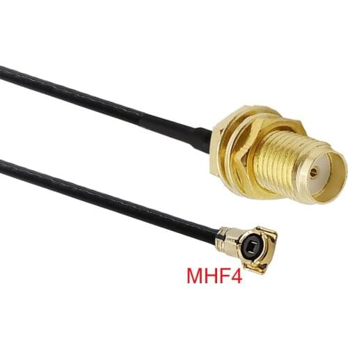 10Pcs SMA Female Jack Bulkhead to IPX IPEX U.FL MHF4 RF 0.81mm Cable 7260NGW 8260NGW M2 Card Inte PCI WiFi Wireless Router
