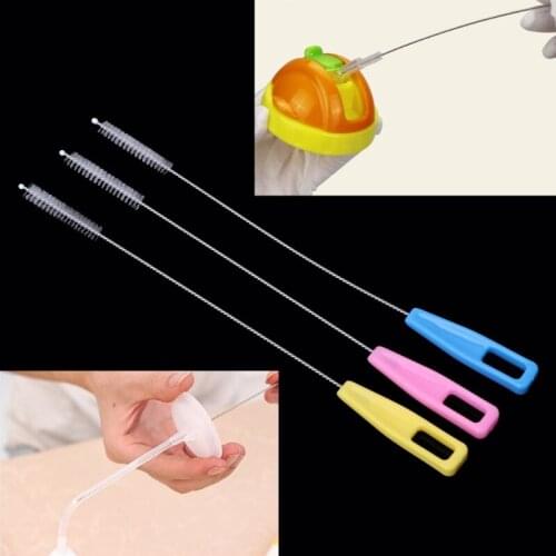 2pcs Baby Milk Feeding Bottle Drink Water Cup Straw Washing Brush Cleaner Tool GXMB