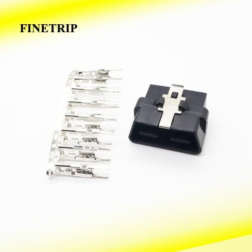 20pcs Best Price 16Pin OBD2 Connector OBD 2 16 Pin OBD II Adaptor OBDII J1962 male Connector with terminal