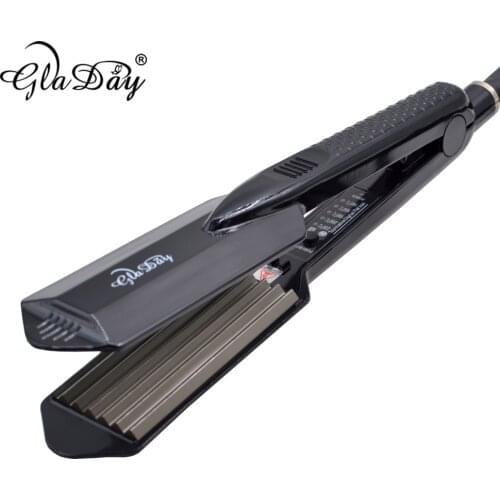 2018 Titanium Hair Crimper Straightener Irons Fluffy Styling Hair Iron Volume for Corrugated Corn Plates Ripple Machine