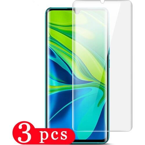 3Pcs for xiaomi mi note 10 pro lite tempered glass mi 9 se lite cc9e cc9 9T pro protective film phone screen protector on glass