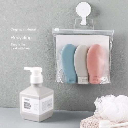 3pcs Soft Gel 60ml Lotion Shower Gel Shampoo Moisture Bottling Empty Bottle Moisturizing Bottle Cosmetic Sub-bottle