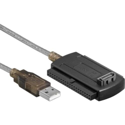 3in1 USB 2.0 IDE SATA 5.25 S-ATA 2.5 3.5 Inch Hard Drive Disk HDD Adapter Cable for Laptop PC Converter