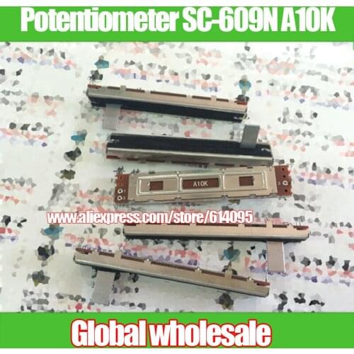 5pcs 60mm Mixer Single linkage Straight Slide Potentiometer SC-609N A10K / Handle Length 15MMB
